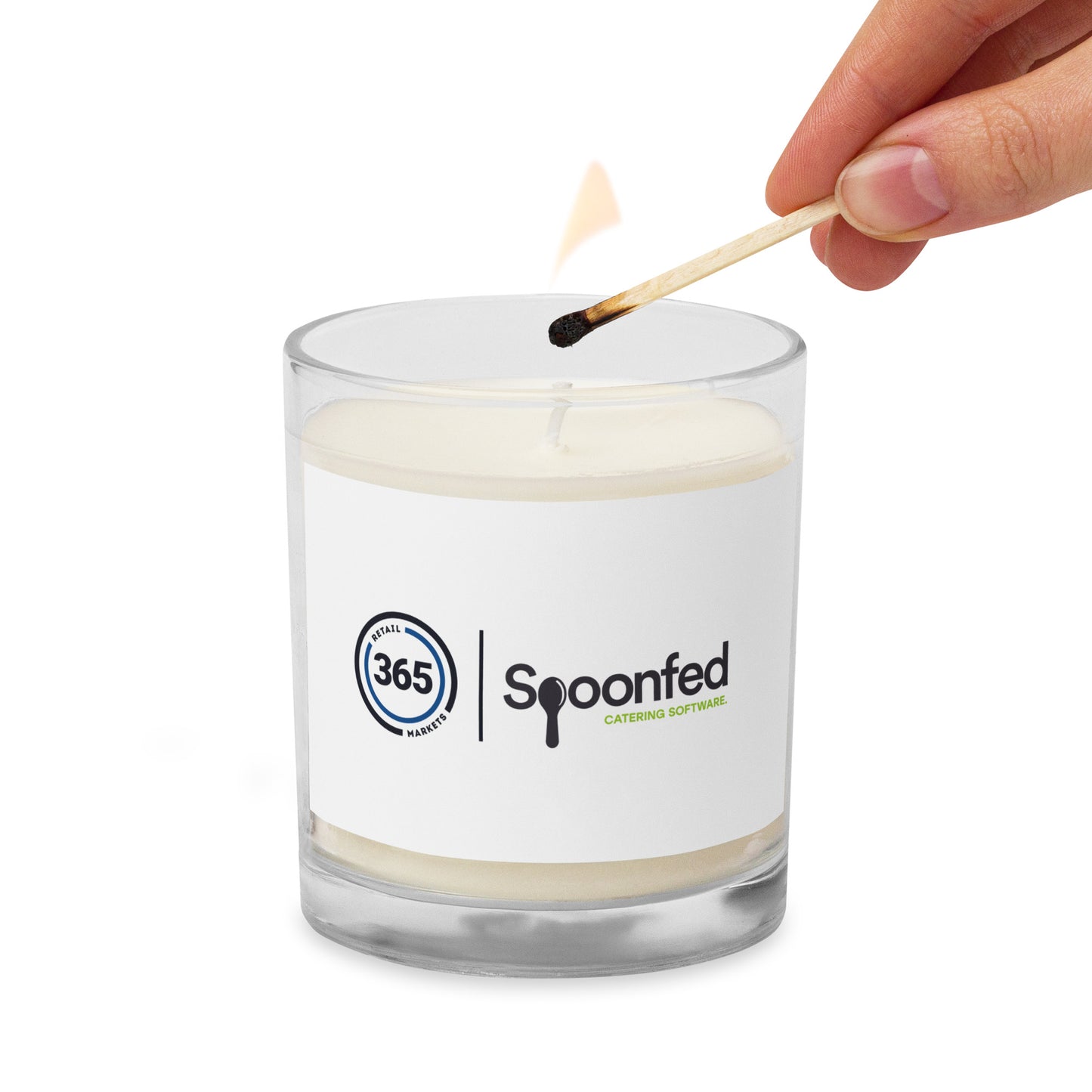 Glass jar soy wax candle