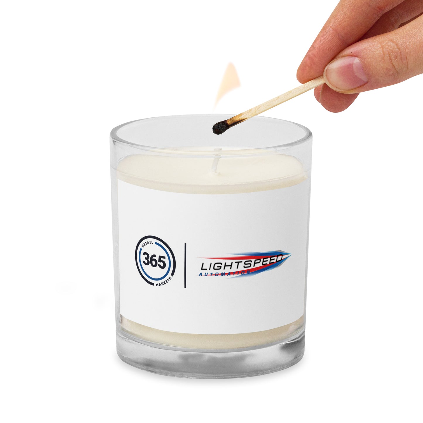 Glass jar soy wax candle